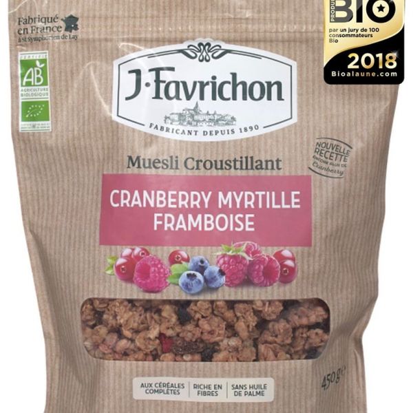 Muesli cranb myrtille framb